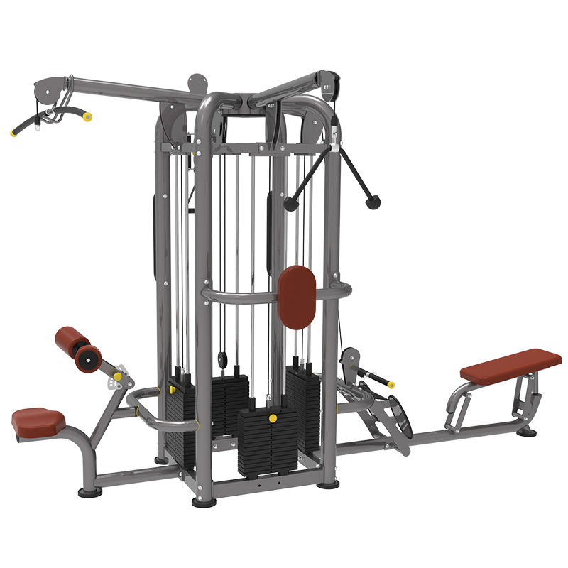 Space-Saving 4 Station Single Pod Fitness Machine