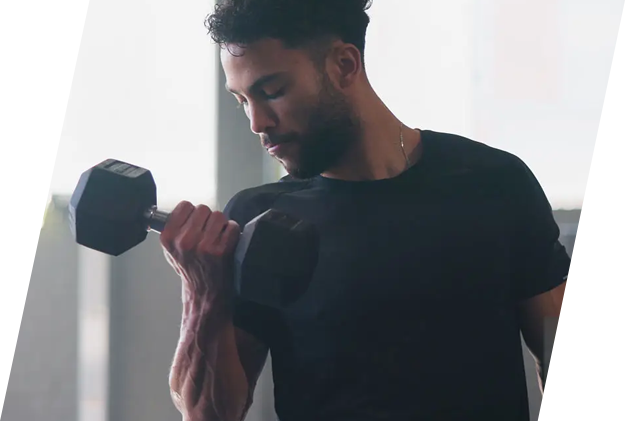 Man lifting dumbbells